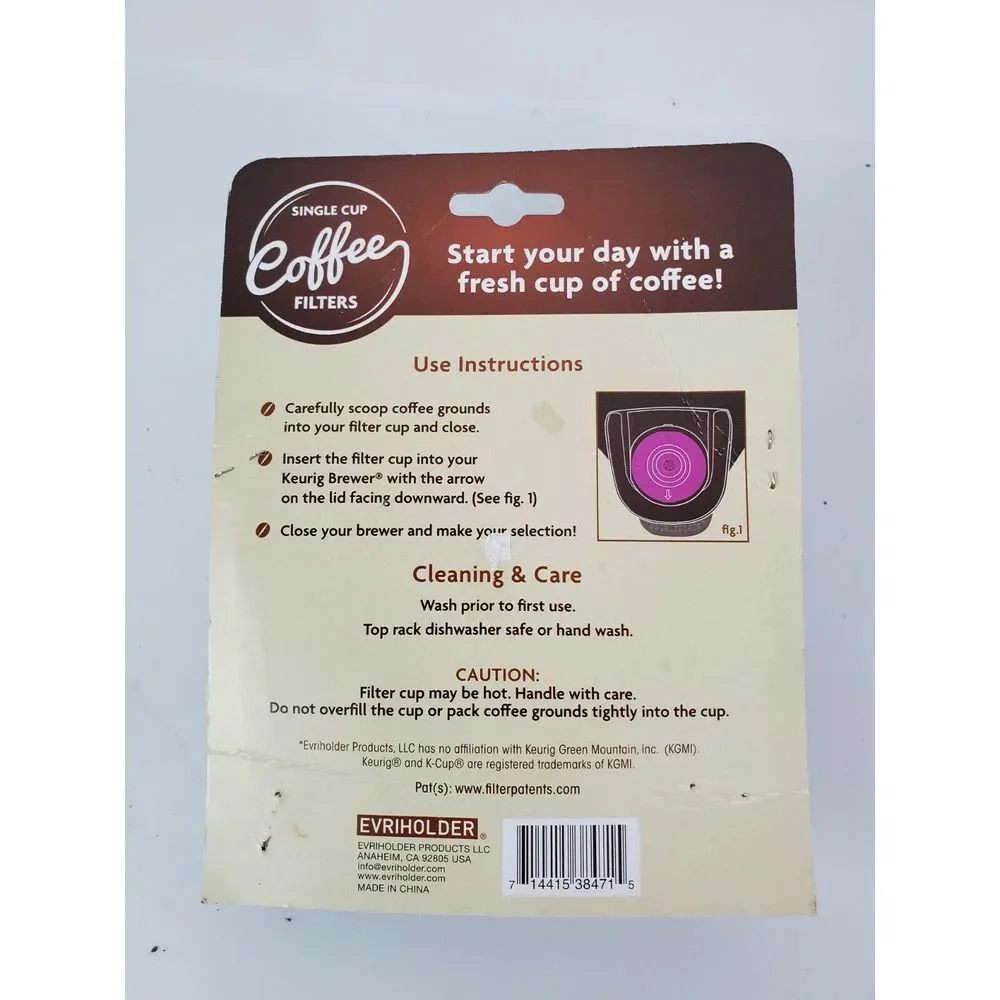 New‎ Reusable Single Cup Coffee Filters Environmentally Friendly Purple Pods